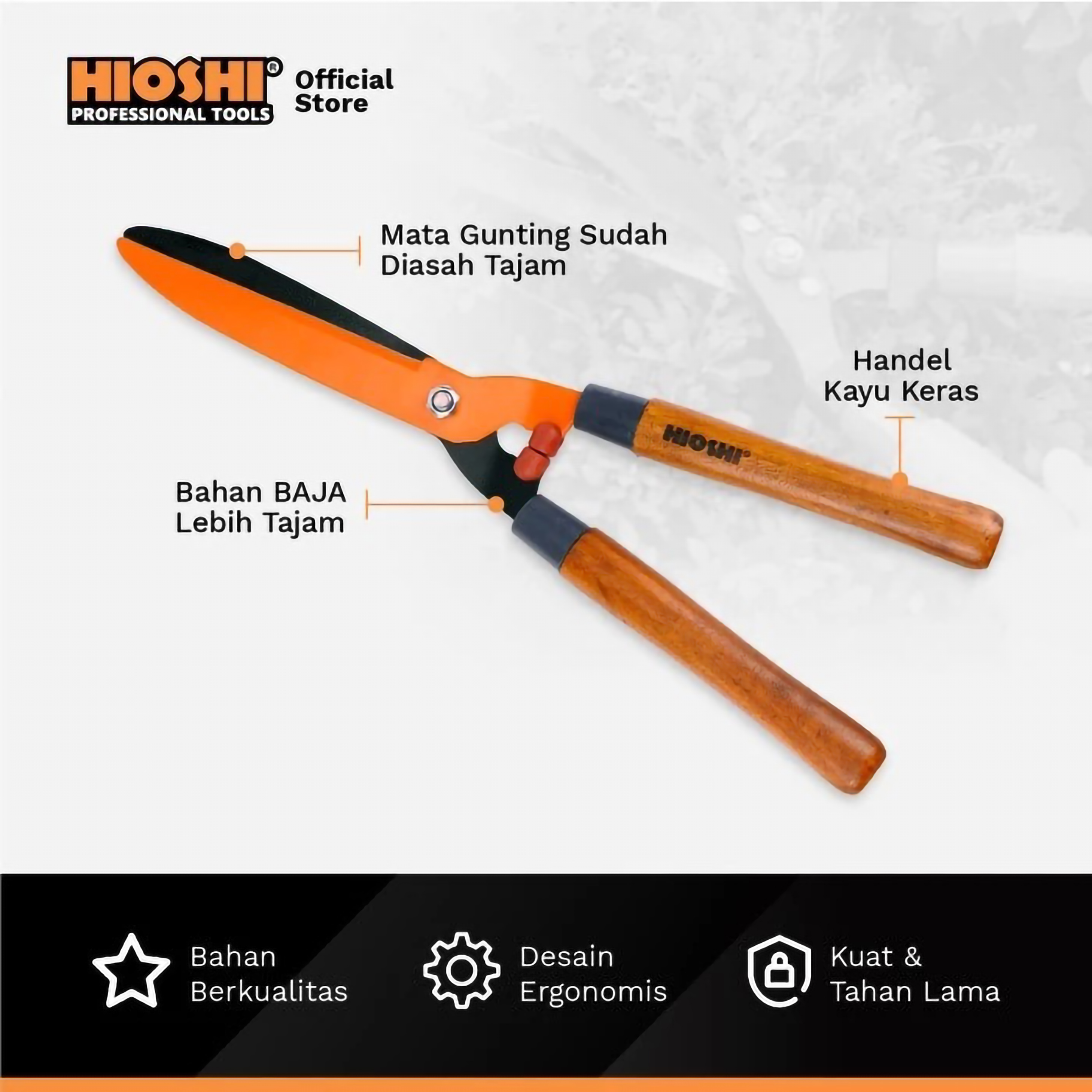 Kurnia Buana Perkakas HIOSHI Gunting Rumput  HGR002