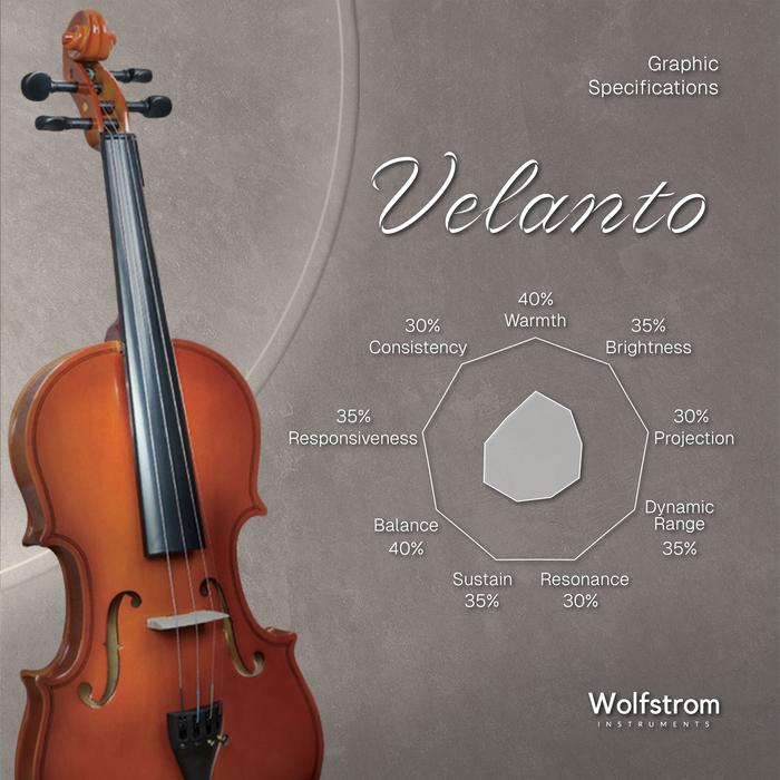  Wolfstrom Velanto Violin Klasik Full Set Ukuran 1/2
