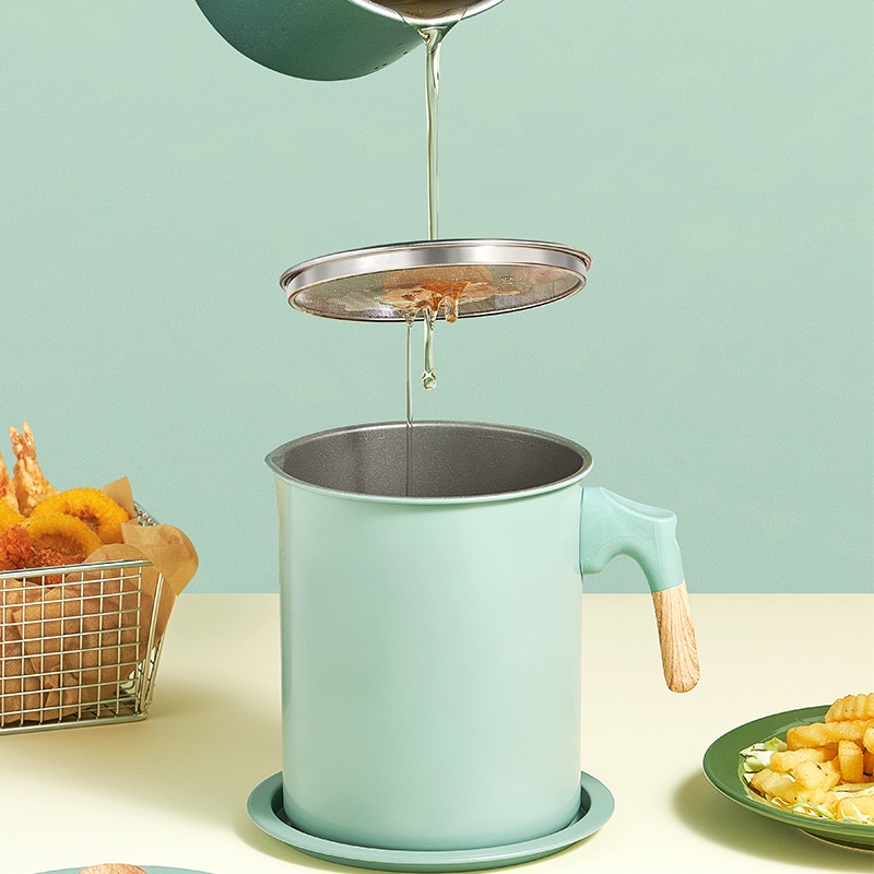  Oil Pot Wadah Penyaring Minyak Warna Pastel