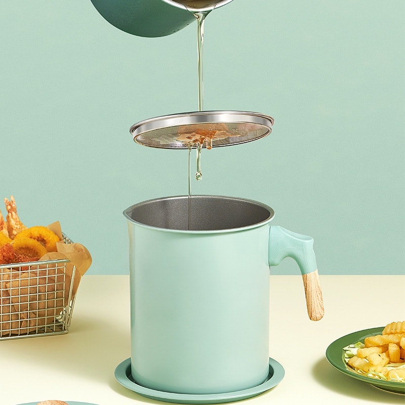 Oil Pot Wadah Penyaring Minyak Warna Pastel 3
