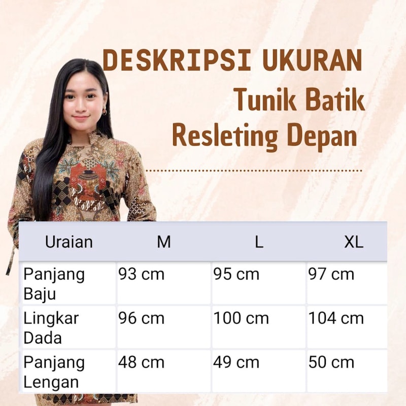 Tunik Batik Wanita Motif Seno Lilac