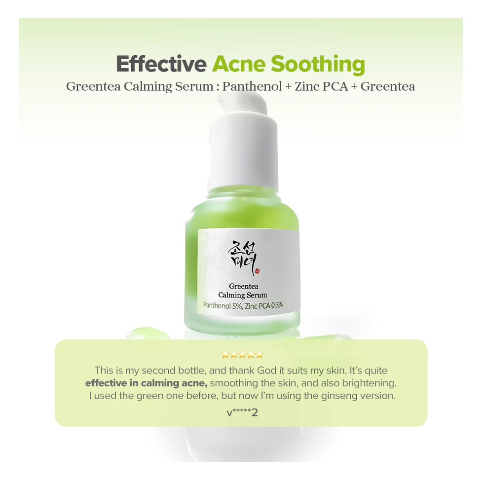 Beauty of Joseon Greentea Calming Serum 5