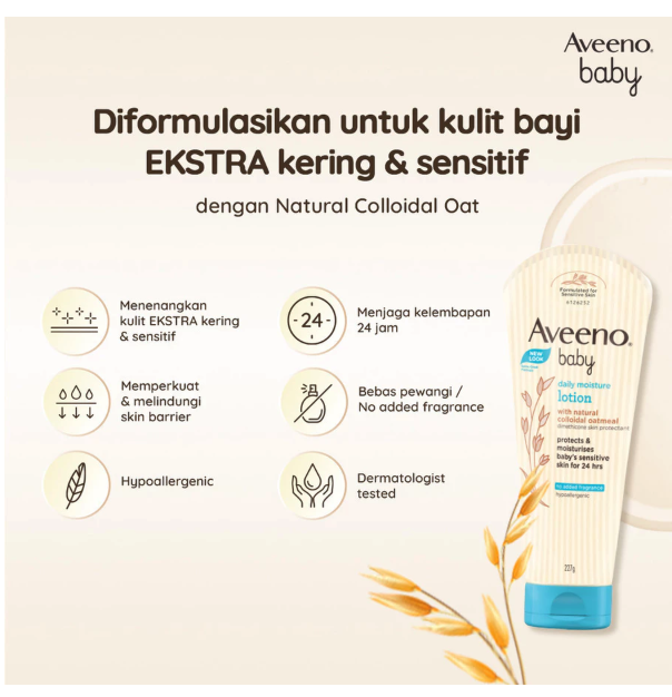 Johnson & Johnson Indonesia Aveeno Baby Daily Moisture Lotion