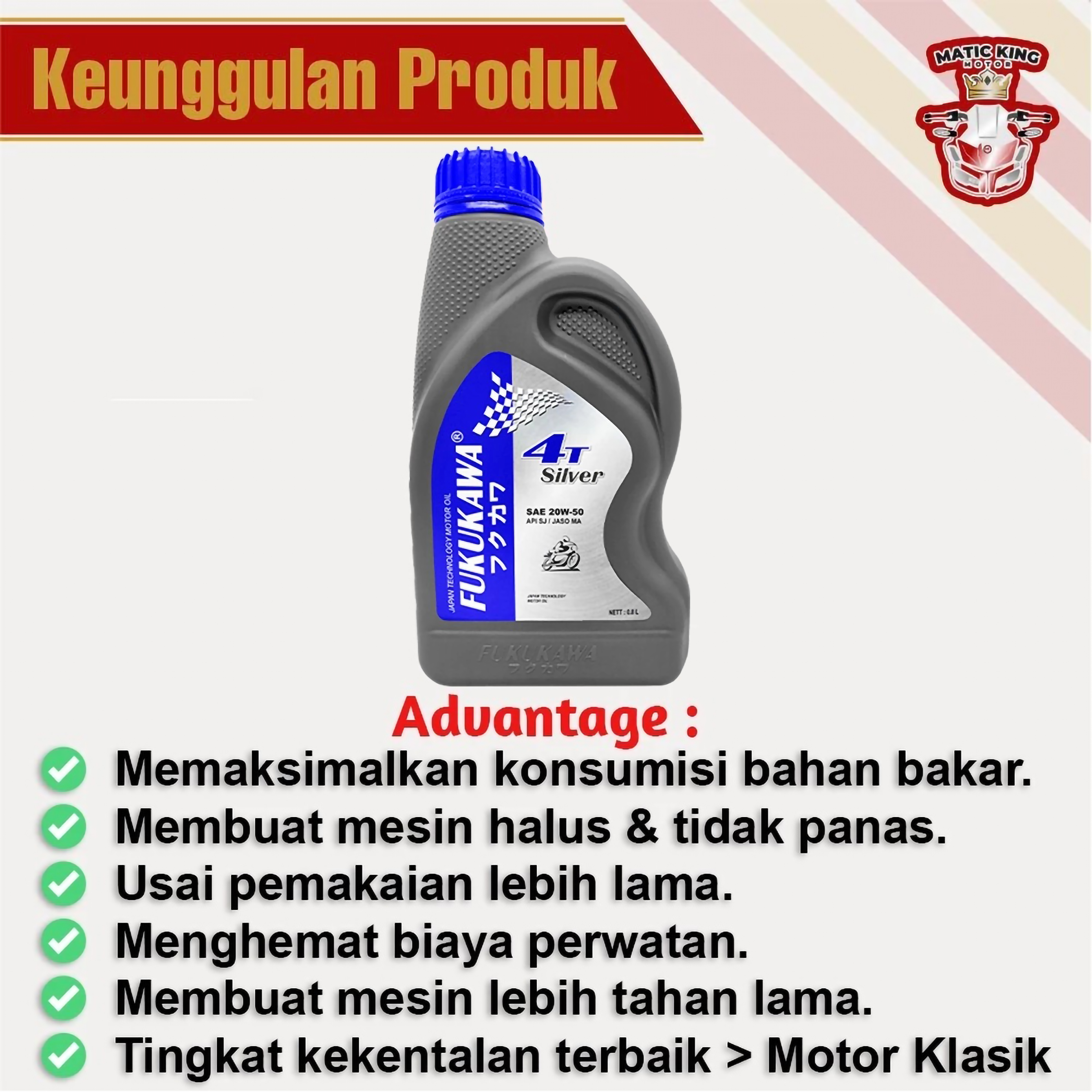 Indotama Usaha Gemilang Fukukawa 4T Silver 20W-50