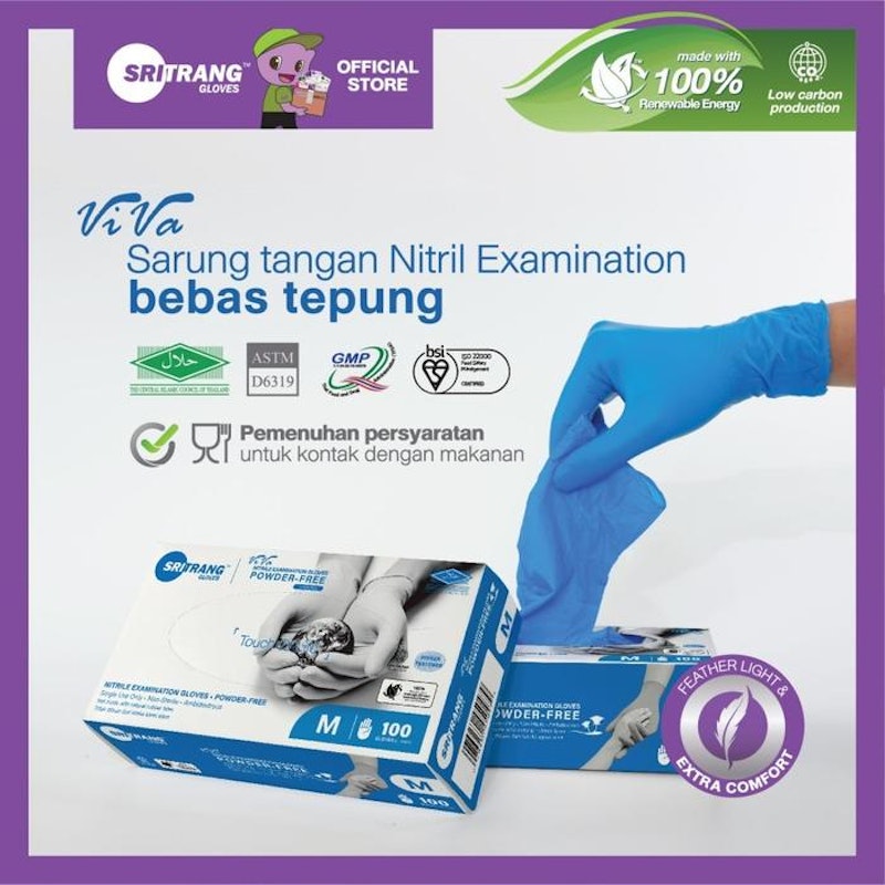 SRITRANG™ Nitrile Examination Gloves Powder-Free 2