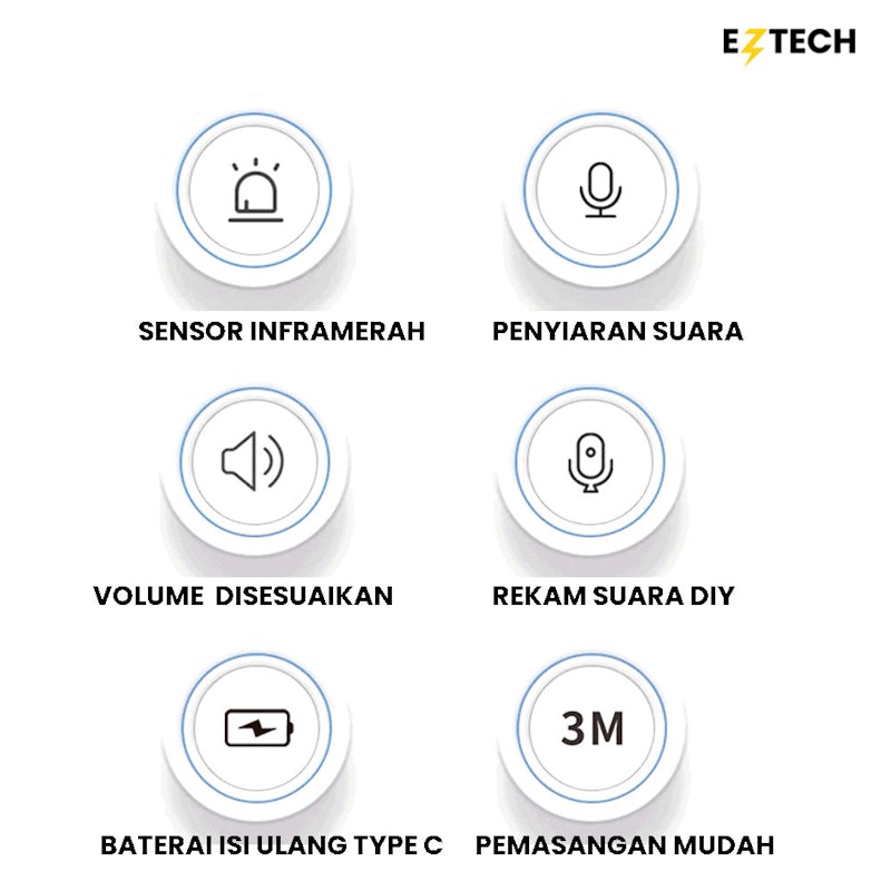EZTECH Bel Pintu Sensor Motion 3