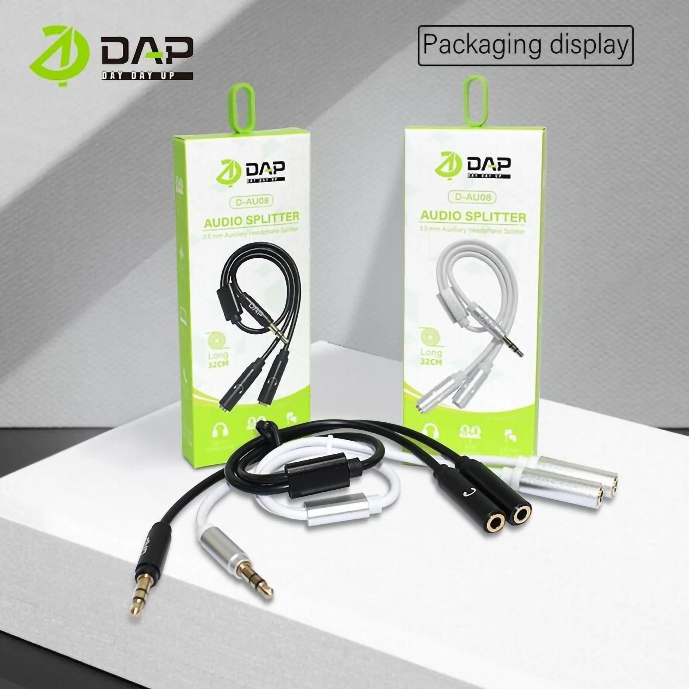 DAP Audio  Kabel Audio Splitter 3.5mm Male to 2 Female Audio & Mic D-AU08