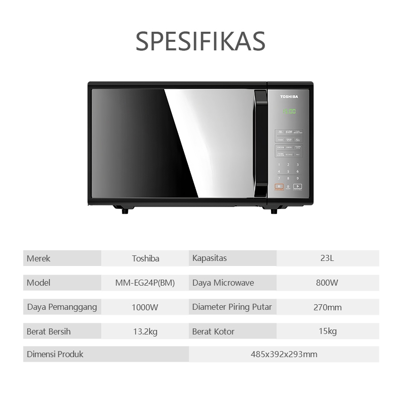 Toshiba  Toshiba Microwave Grill  MM-EG24P(BM)