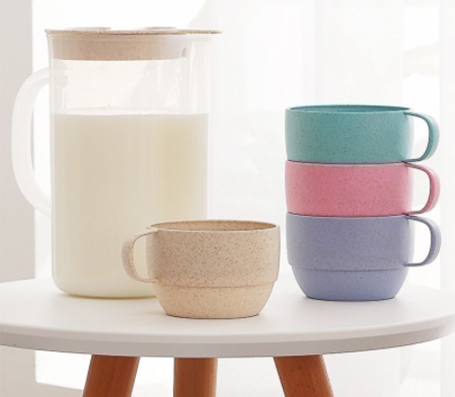 Freemir 5-pc Ketel dengan Set Cangkir Jerami Gandum