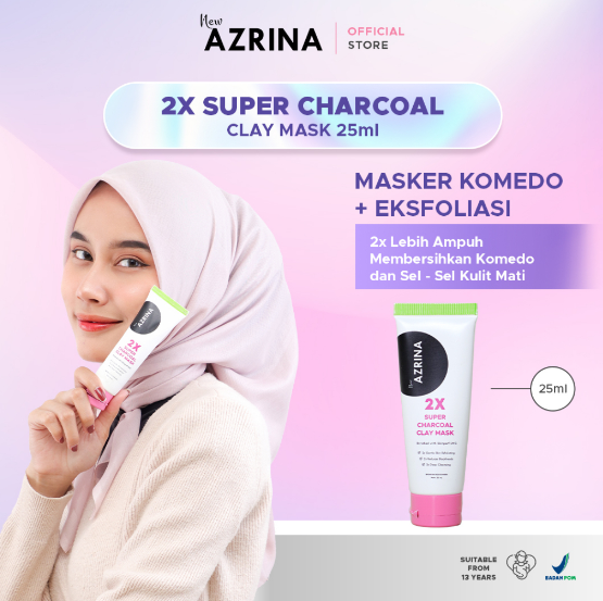 Azrina 2x Super Charcoal Clay Mask