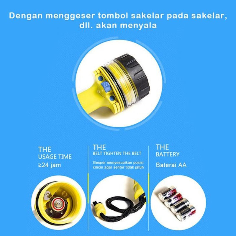 Scuba Senter Menyelam Bohlam Krypton 3