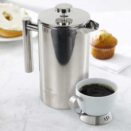 One Two Cups One Two Cups French Press Coffee Maker Pot Stainless Steel 1000ml FP1L