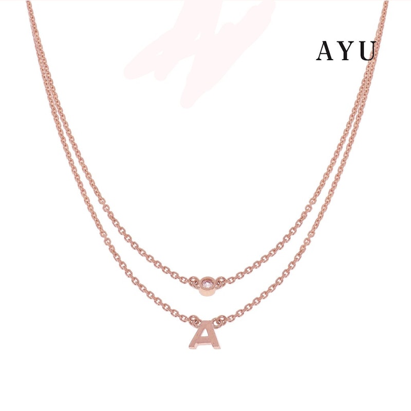 Initial Double Layer Necklace 1