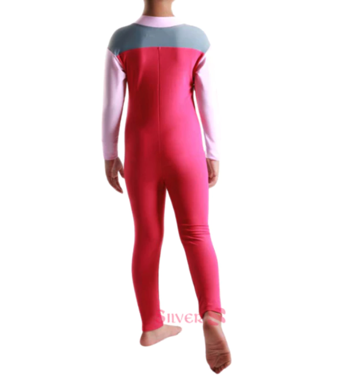  Silver Sport Long Diving Kids Swimsuit Magenta  12307 MG