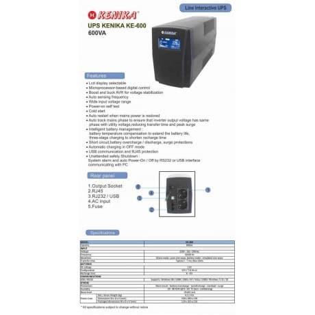Kent Power Dinamika Indonesia Kenika Uninterruptible Power Supply   KE-600