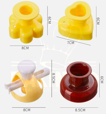 BAKINDO Cetakan Donat Bentuk Bulat / Bunga / Hati , Doughnut Mold