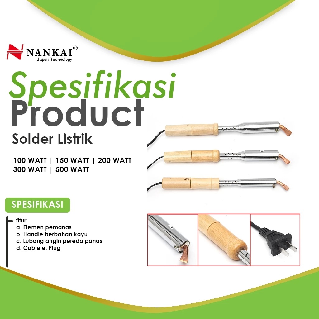 Rohartindo Nusantara Luas Nankai Solder Listrik 200W