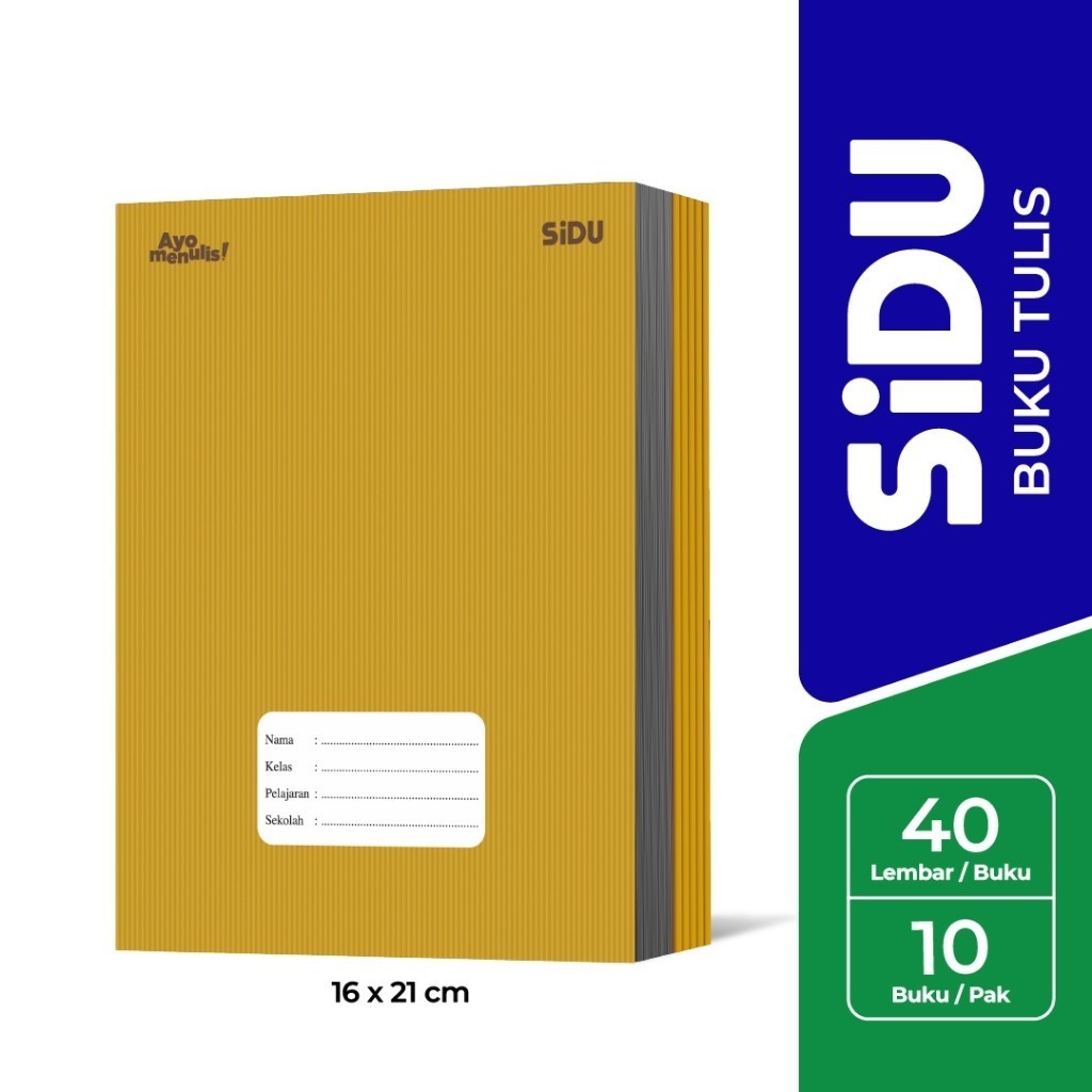 SiDU Buku Tulis Cover Sampul Nama 2