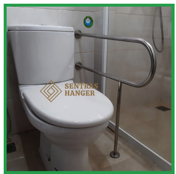  Sentras Hanger Pegangan Kloset Single Stainless Steel