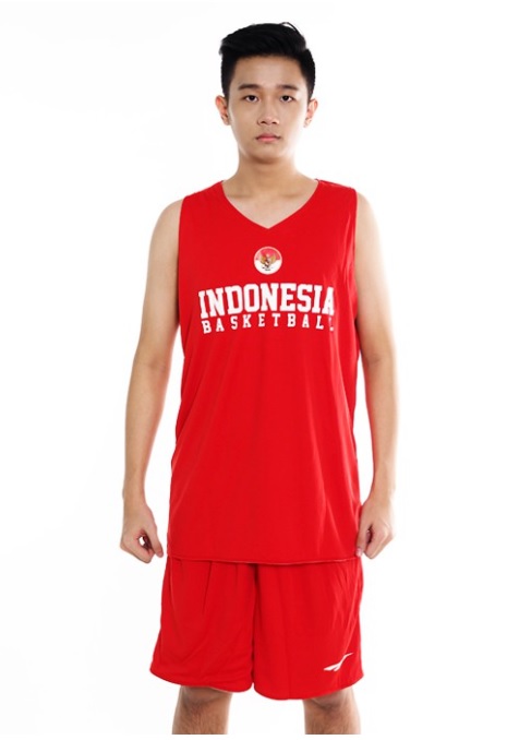 Jersey Indonesian Basketball Red-White 2 Sides