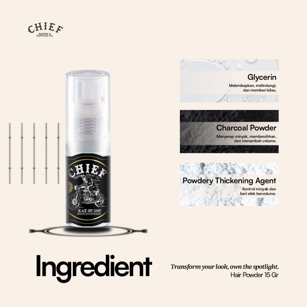 Chief Barber & Supplies Chief Black Hair Powder