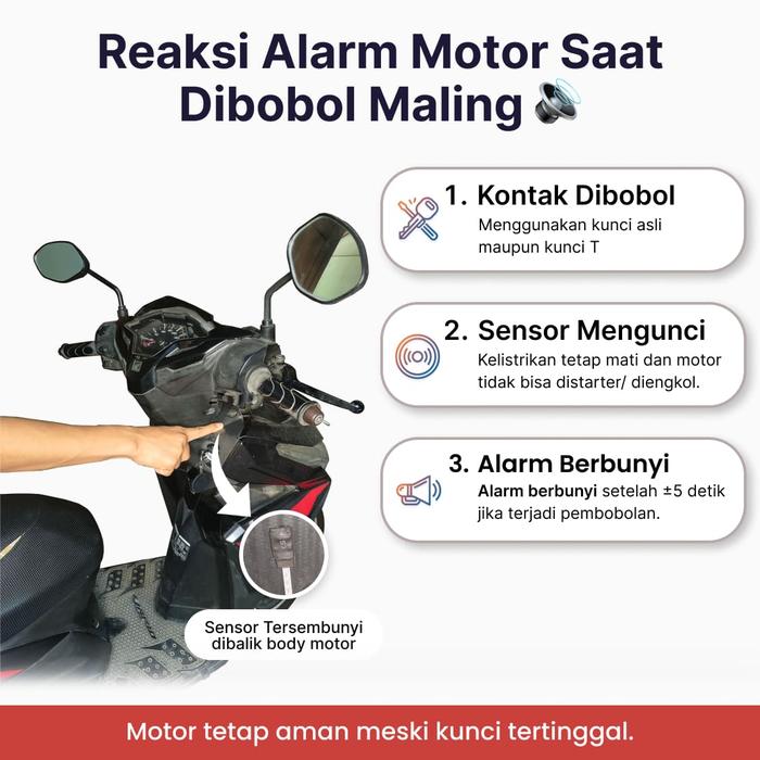 Scurity Sensor Alarm Pengaman Motor