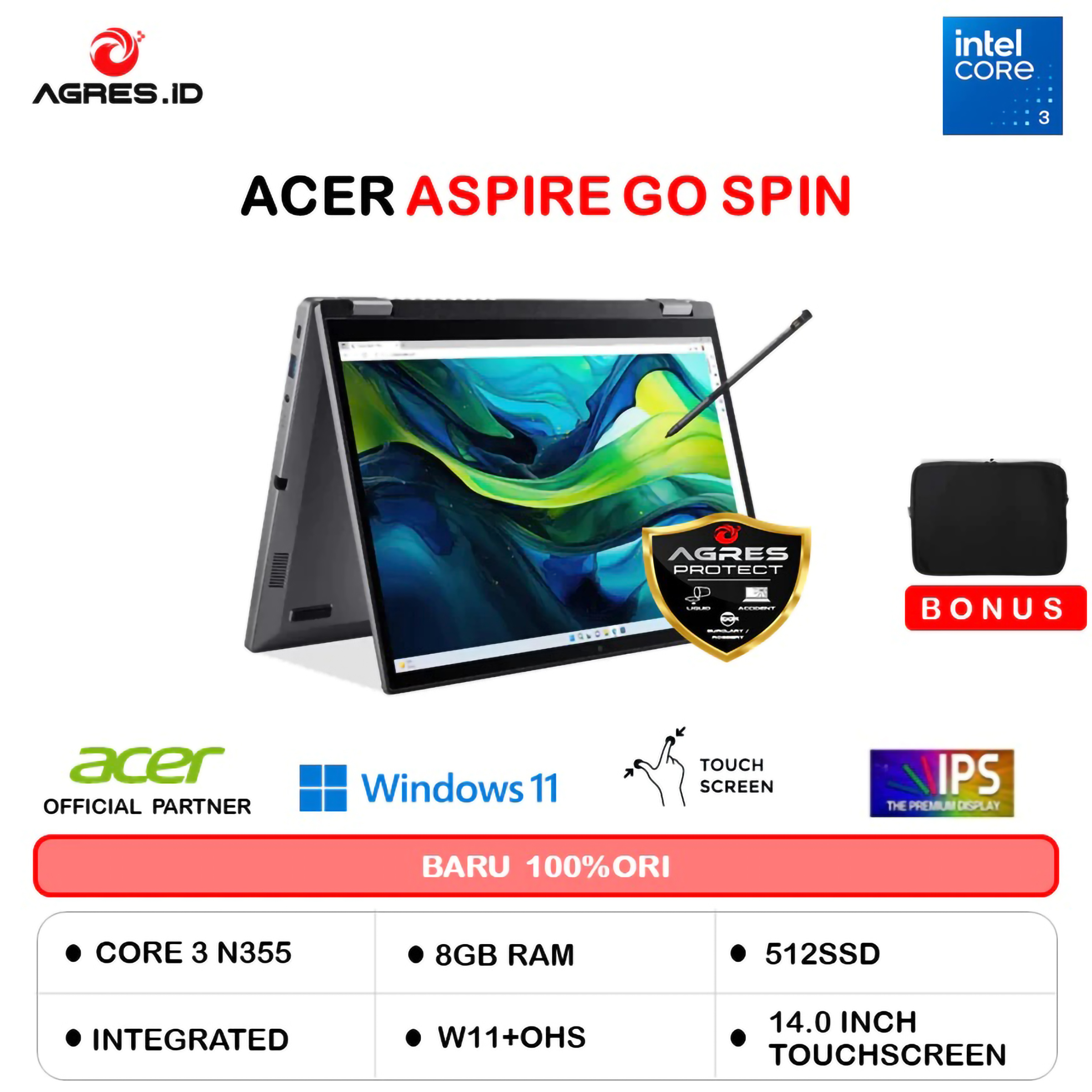 Acer Indonesia Acer Aspire Go Spin 8GB/512GB  AGSP14