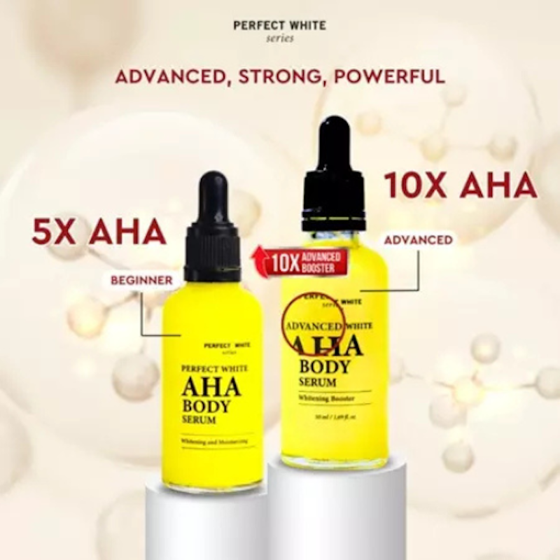 PERFECT WHITE Advanced AHA Body Serum Whitening Booster 3
