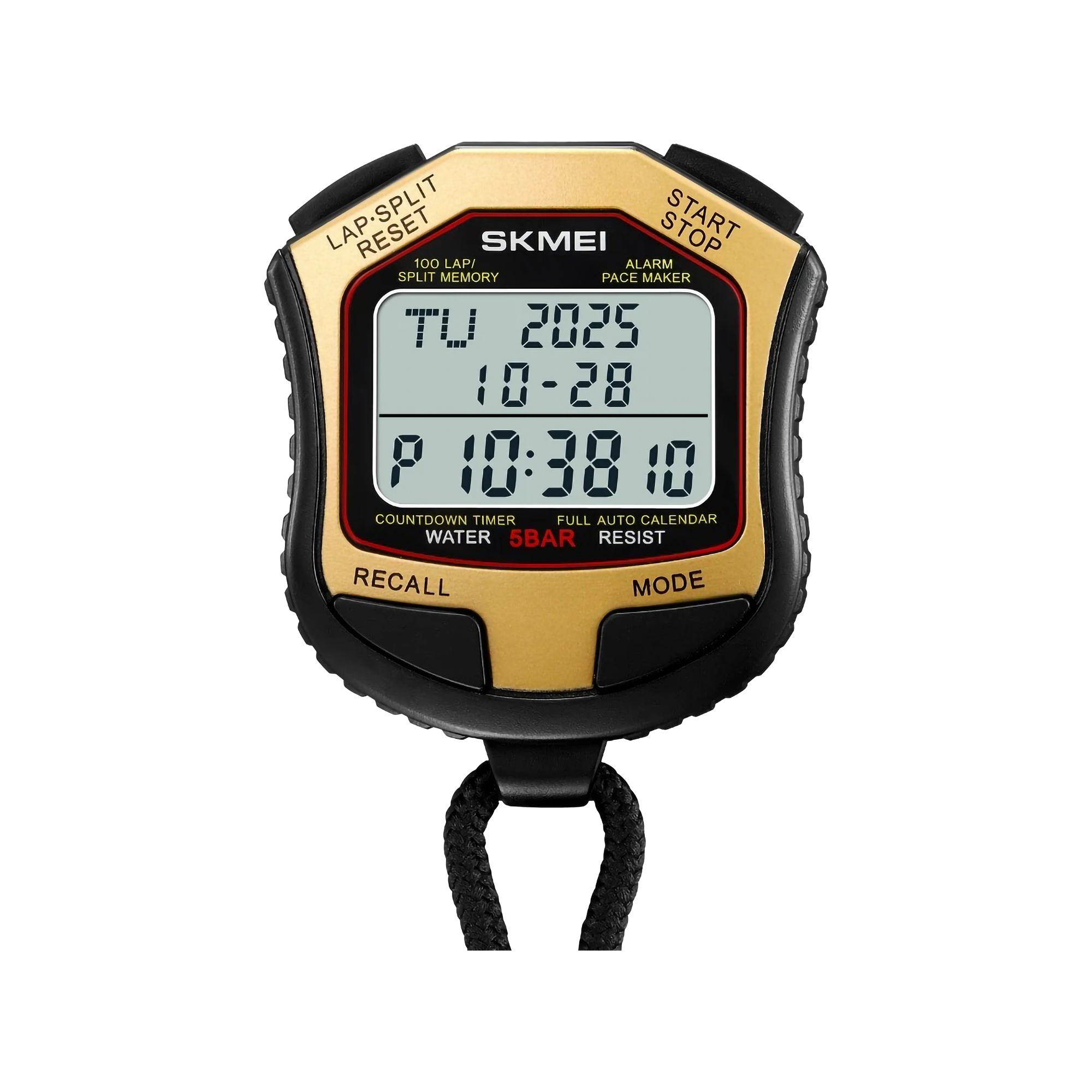 SKMEI Stopwatch Gold 5ATM MGOS 1