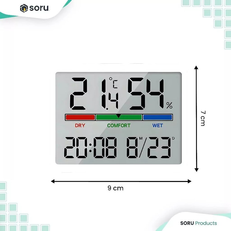 SORU Hygrometer Humidity Meter White 2