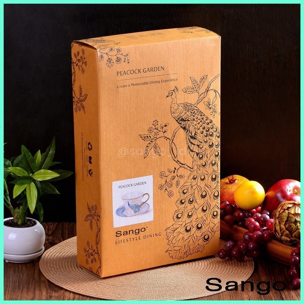 Sango Ceramics Indonesia Sango Set Cangkir Peacock Garden (Rak B)