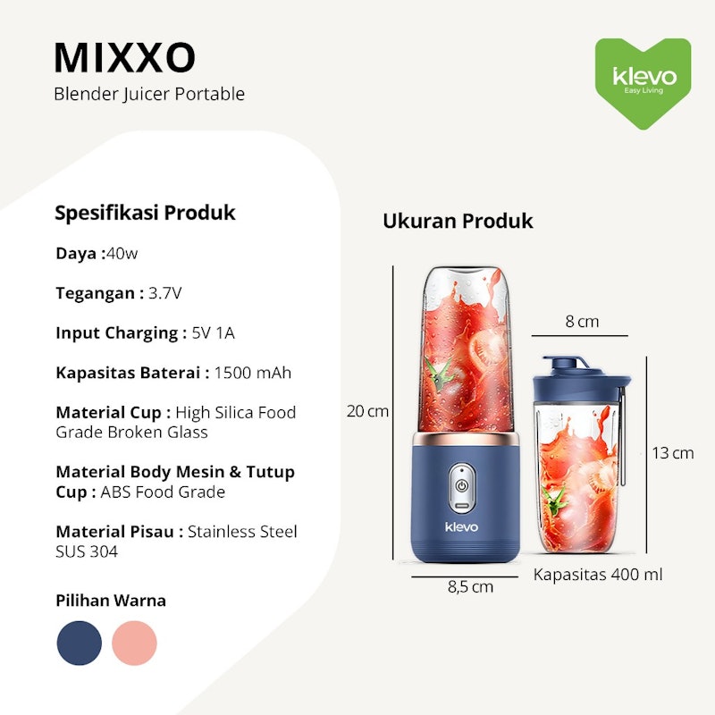 KLEVO Mixxo Blender Juicer Portable 5