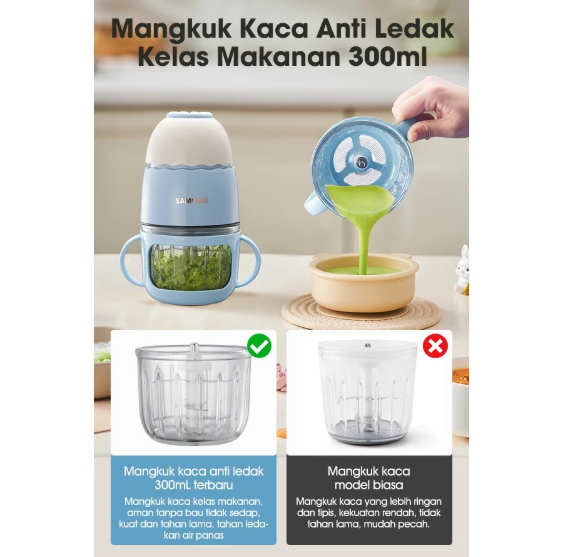 Wook Global Technology SAMONO Food Chopper MPASI SW-MC200S