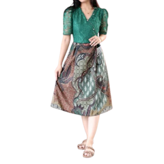 Casandra Dress Brukat Mix Batik