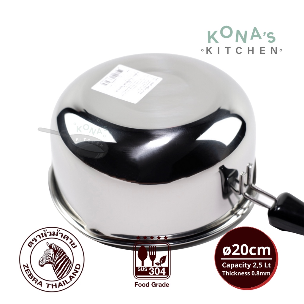  ZEBRA Sauce Pan Stainless Steel 20 cm 166306