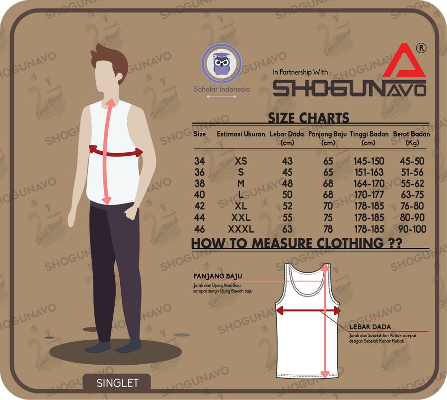 Swan Shogunavo Swan Kaos Singlet Pria Type Premium Putih