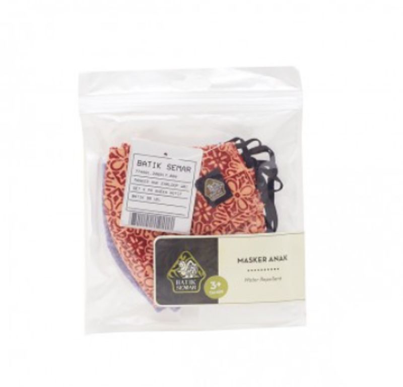 L.Blend Batik Semar Masker Anak Earloop 1 Pck isi 4 5