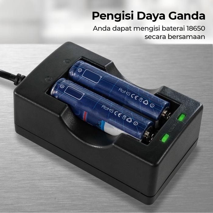 Taffware Charger Baterai Li-ion 18650 2 Slot 2