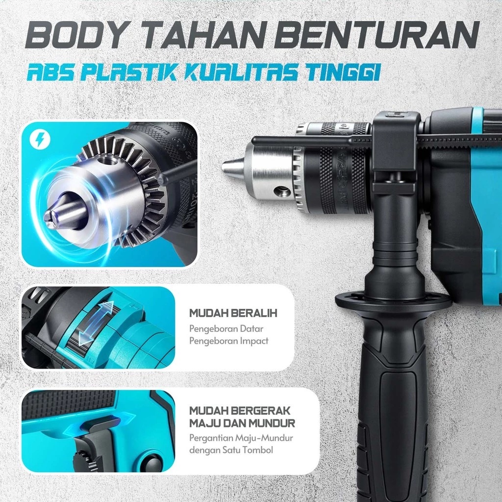 Yongkang Jinlong Tool Manufacturing MTMASAKI Impact Drill Listrik 13 mm MT-16RE