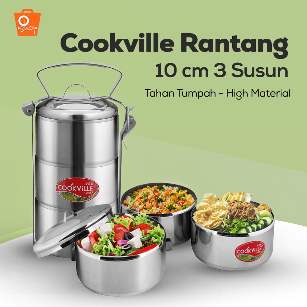  Cookville Rantang 3 Susun 12 cm