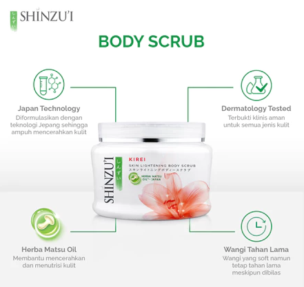 Shinzui Skin Lightening Body Scrub Kirei 200gr 4