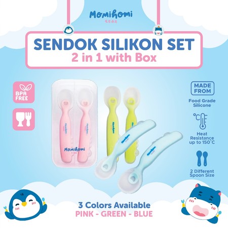MOMI HOMI Sendok Silikon Set  2
