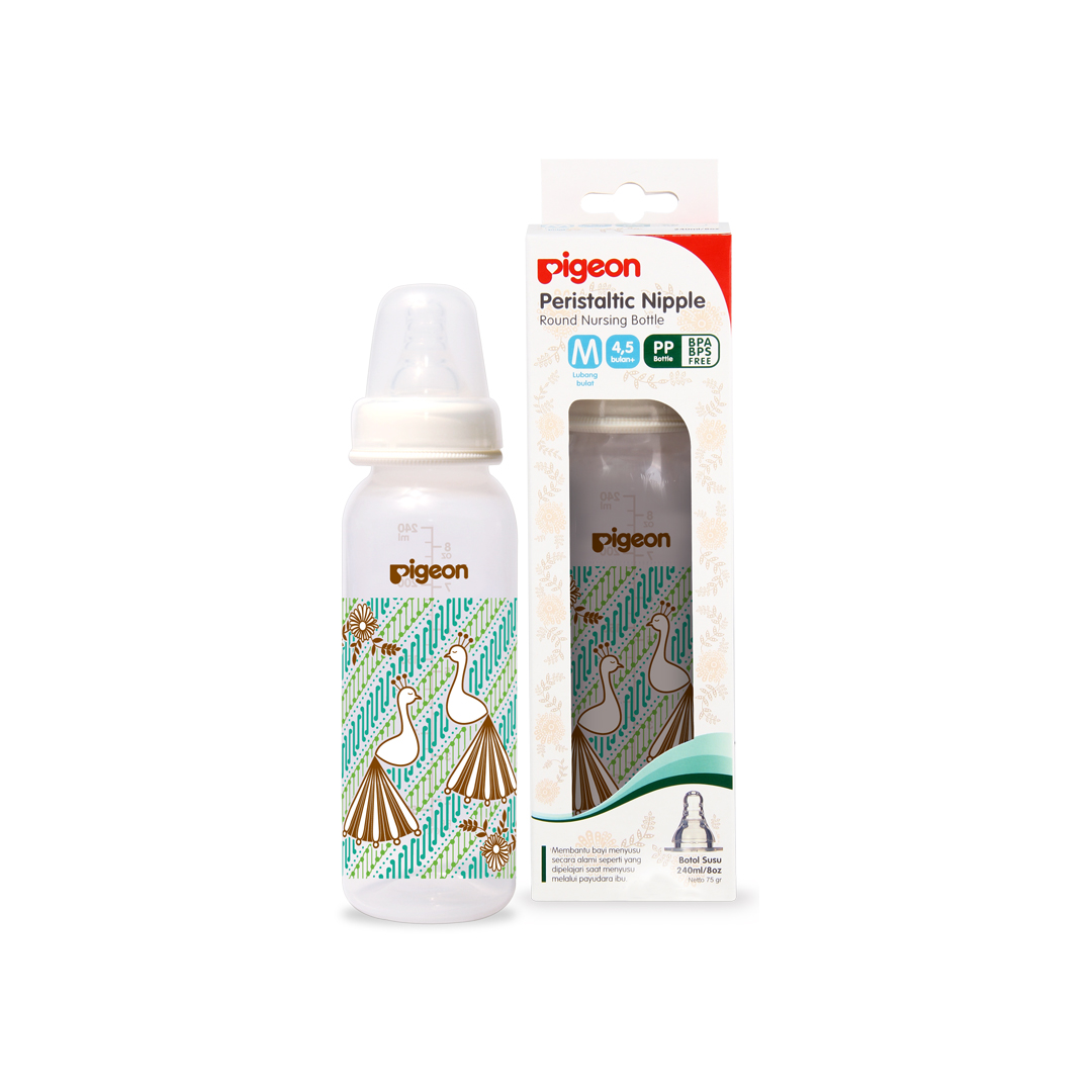 Botol PP RP 240Ml Batik Merak W/ S-Type Nipple  1