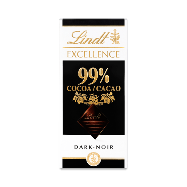 Lindt Excellence Dark 99% Cocoa Chocolate Bar 50g