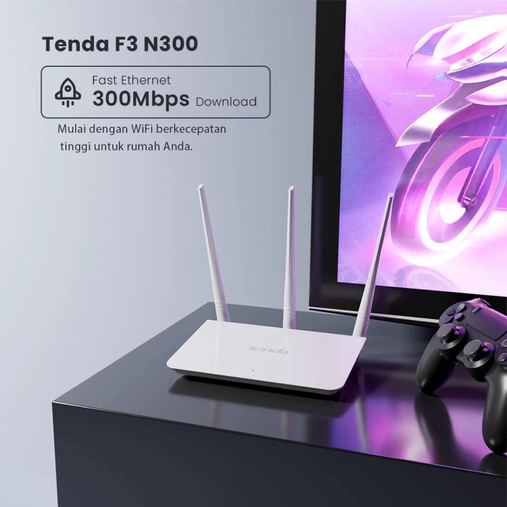 Shenzhen Tenda Technology Tenda Wireless N300 Easy Setup Router F3