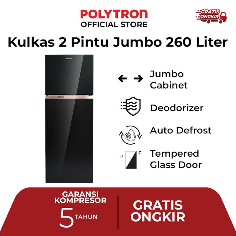 Kulkas 2 Pintu Belleza Jumbo 260 Liter 2