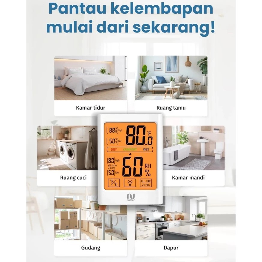 Inti Nya Teknologi Notale Hygrometer Thermometer Humidity Meter 