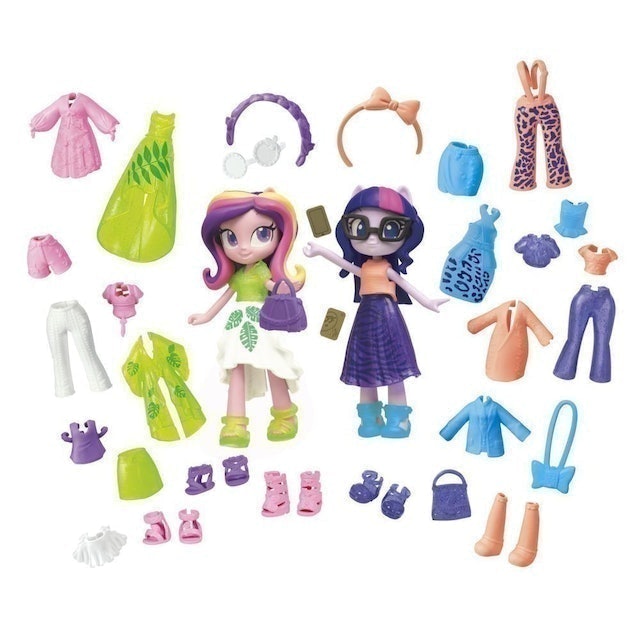 My Little Pony Equestria Girls Fashion Squad Twilight Sparkle and Princess Cadance Mini Doll Set Toy ｜ F1587