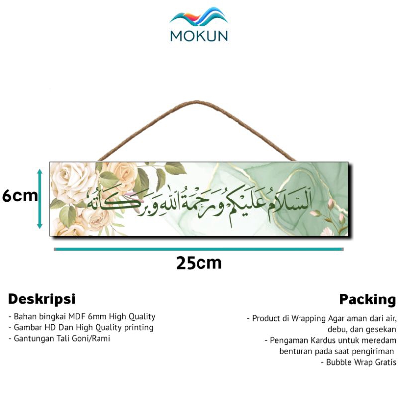 MOKUN Hiasan Gantungan Pintu Assalamualaikum