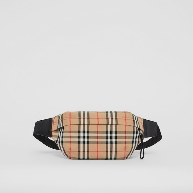 Vintage Check Bonded Cotton Medium Bum Bag